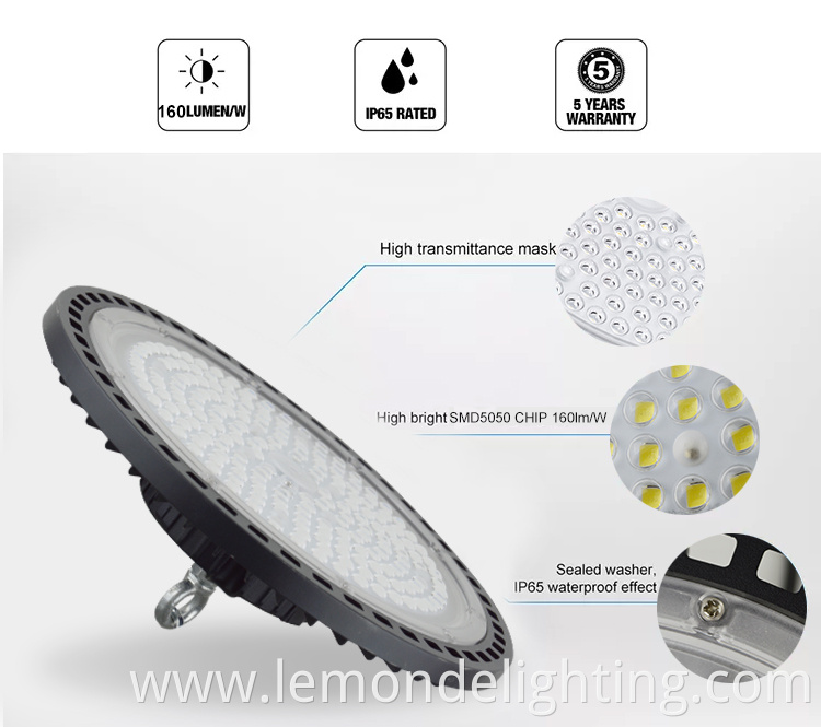 Bright and durable LED high bay lights for warehouses